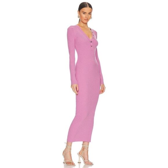 Favorite Daughter The On Again Dress Long Sleeve Maxi - Orchid - Picture 4 of 9